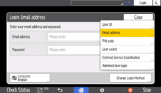 Operation panel screen illustration