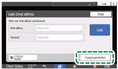 Operation panel screen illustration